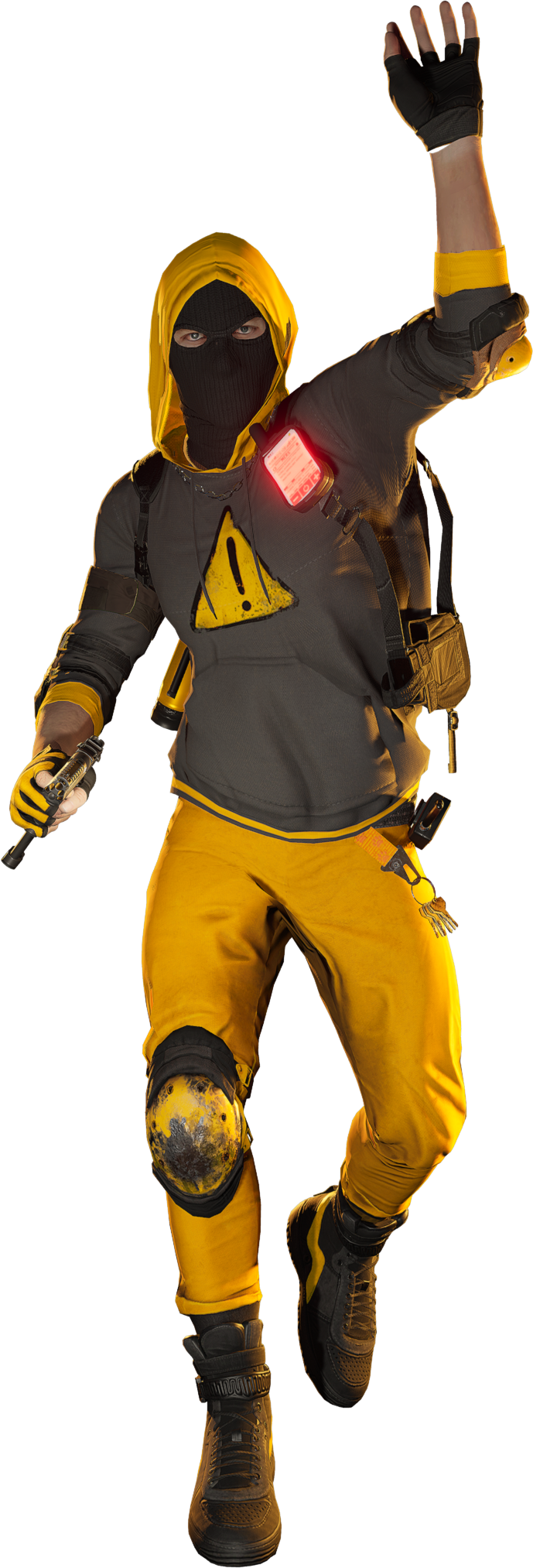 Rogue lookout vaulting over a supply crate