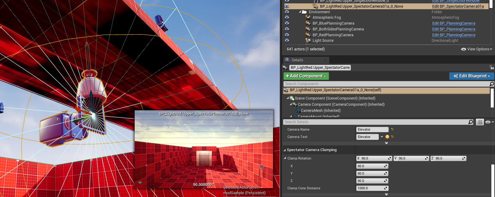 The 360 degree Spectator Camera variant in the editor
