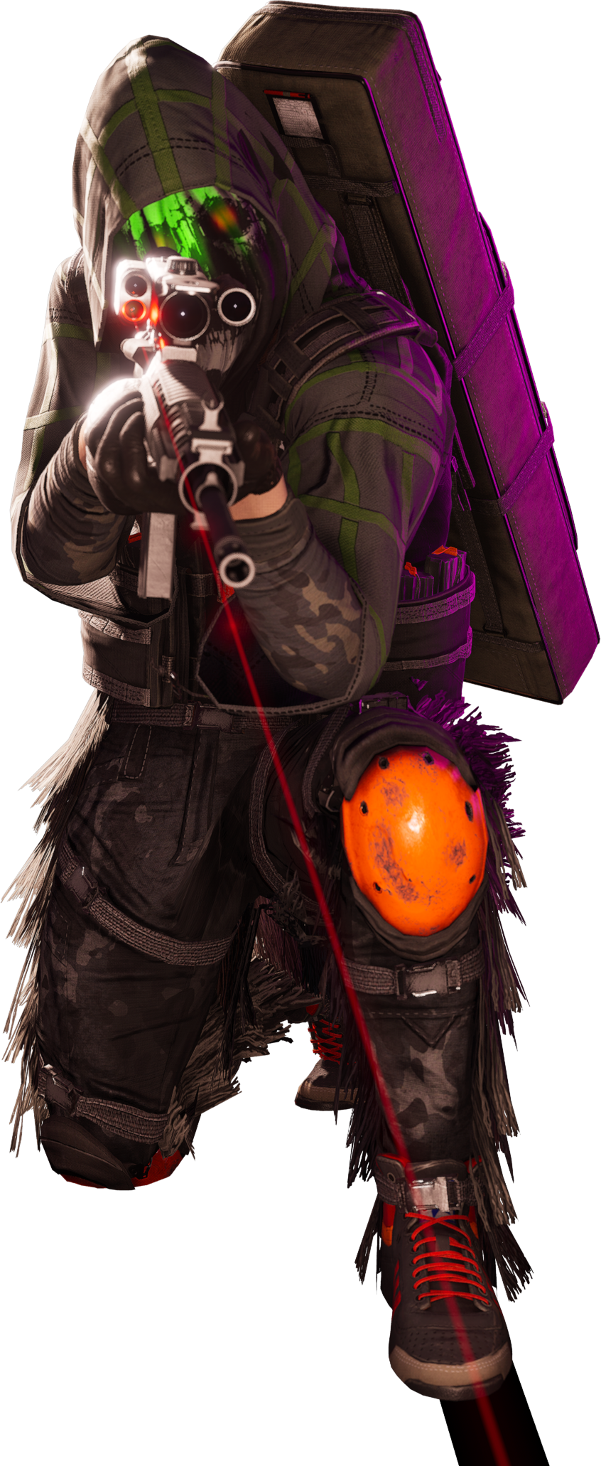 Merx sniper in a ghillie suit